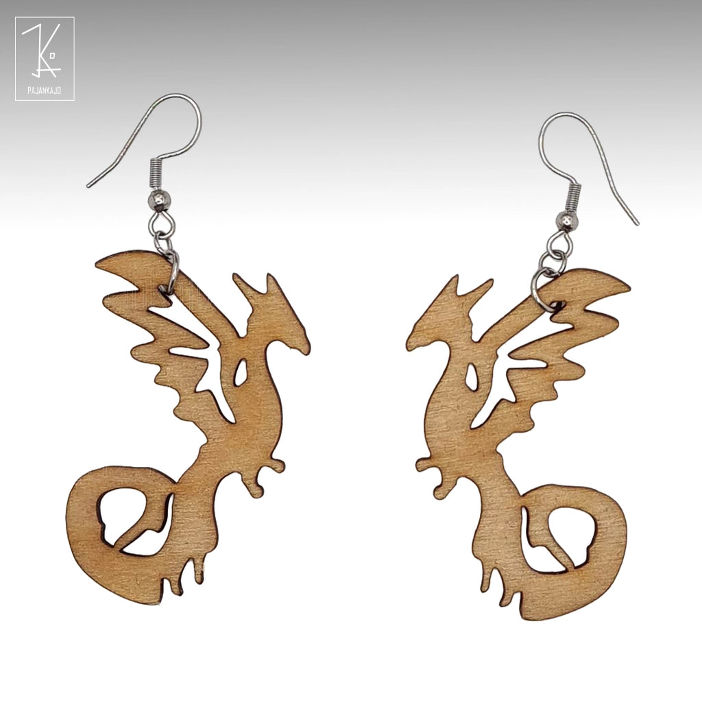 Keiju-lohikäärme - Puiset Korvakorut