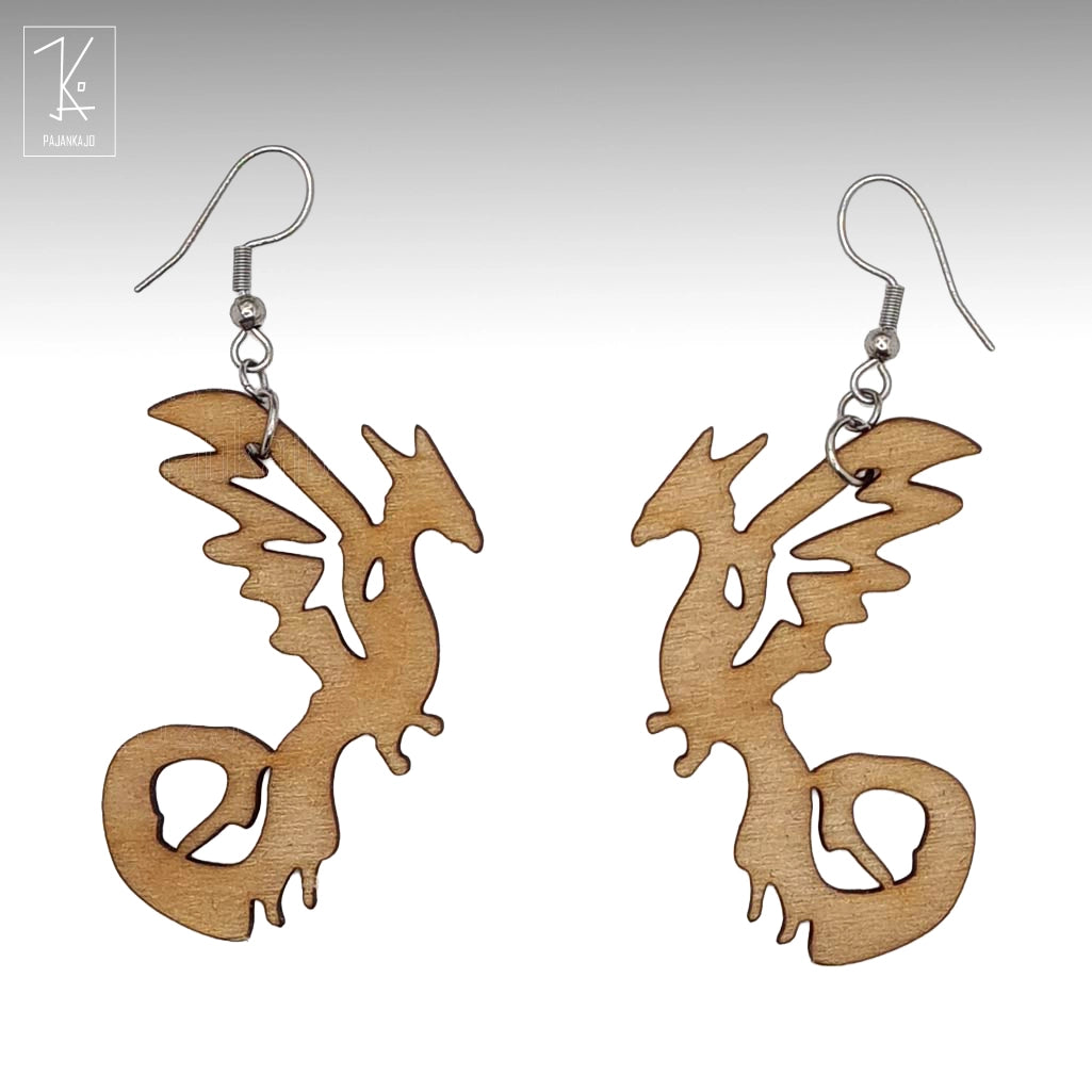 Keiju-lohikäärme - Puiset Korvakorut