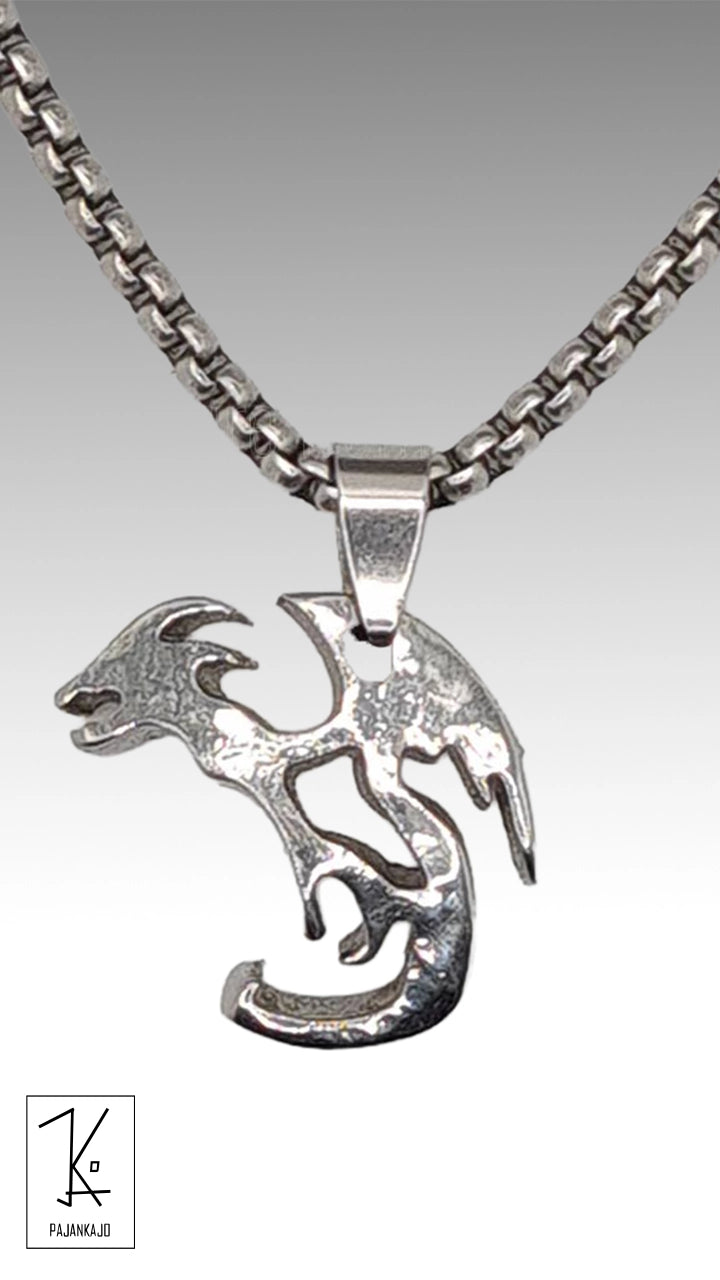 Lohikäärme Kaulakoru - Teräs